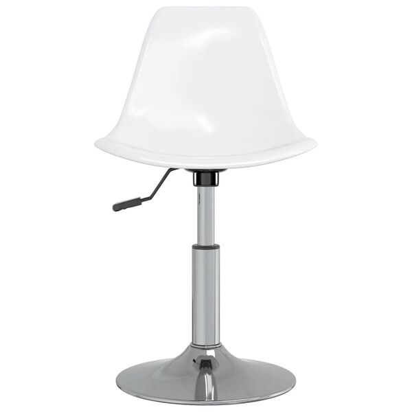 vidaXL Pasukamos valgomojo kėdės, 2vnt., baltos spalvos, PP