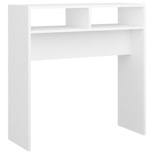 vidaXL Konsolinis staliukas, baltas, 78x30x80cm, apdirbta mediena