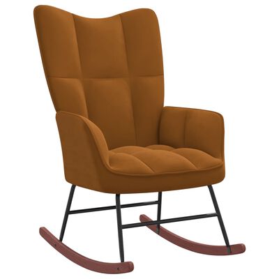 vidaXL Supama kėdė, rudos spalvos, aksomas