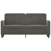 vidaXL Dvivietė sofa, tamsiai pilkos spalvos, 140cm, aksomas