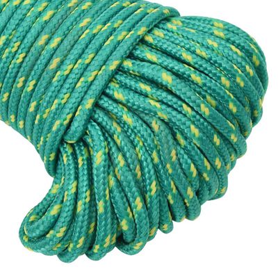vidaXL Valties virvė, žalios spalvos, 3mm, 250m, polipropilenas