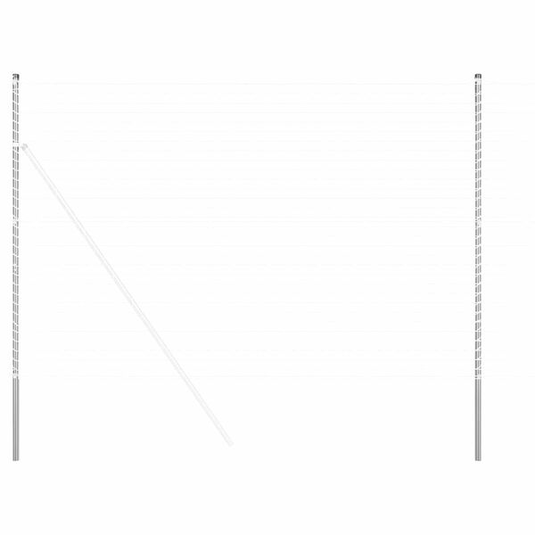 vidaXL Tvorelės stulpas 12 pcs Sidabro