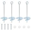 vidaXL Žemės inkaras 4 vnt. &Oslash;10 x 30 cm Cinkuotas metalas Sidabrinė