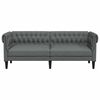 vidaXL Chesterfield sofa Tamsiai pilka 201.5 x 74.5 x 74.5 cm audinys