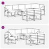 vidaXL Lauko sofos komplektas 8 pcs Natūrali ir &scaron;viesiai pilka
