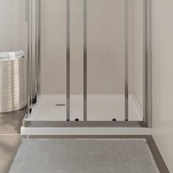 vidaXL Dušo padėklas, baltos spalvos, 80x80cm, ABS, kvadratinis