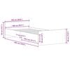 vidaXL Lovos rėmas be čiužinio, dūminis, 100x200cm, apdirbta mediena
