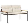 vidaXL Lauko suolas 2 -Seater 116 x 67,5 x 72 cm poliratanas
