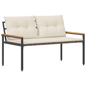 vidaXL Lauko suolas 2 -Seater 116 x 67,5 x 72 cm poliratanas