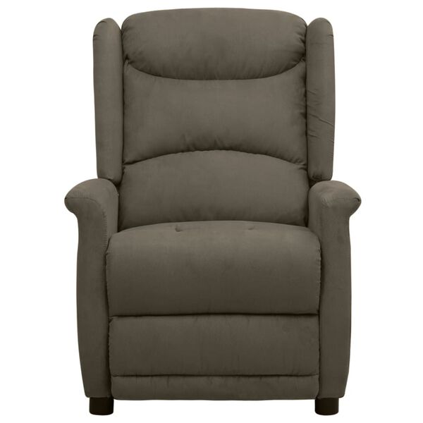 vidaXL Masažinis krėslas, tamsiai pilkas, mikropluo&scaron;to audinys