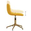 vidaXL Pasukamos valgomojo kėdės, 4vnt., garstyčių geltonos, aksomas