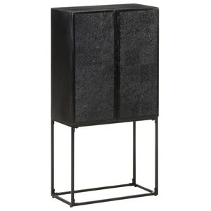 vidaXL &Scaron;oninė spintelė, juoda, 60x30x120cm, akacijos ir mango masyvai