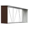 vidaXL Sodo malkinė, ruda, 330x84x152cm, galvanizuotas plienas