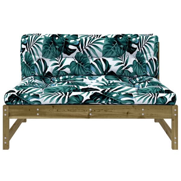 vidaXL Vidurinė sofos dalis, 120x80cm, impregnuota pušies mediena