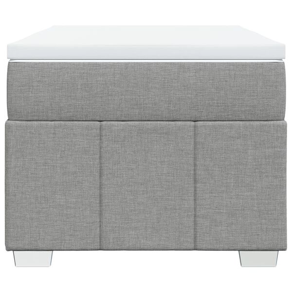 vidaXL Lova su spyruoklėmis ir čiužiniu, pilka, 80x200cm, audinys