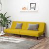 vidaXL Dvivietė sofa-lova, geltonos spalvos, aksomas