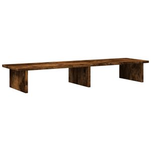 vidaXL Monitoriaus stovas, dūminio ąžuolo, 100x27x15cm, mediena