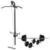 vidaXL Prie sienos mont. jėgos tren. su &scaron;tanga ir hant. rink., 60,5 kg