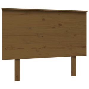 vidaXL Lovos galvūgalis, medaus rudas, 104x6x82,5cm, pu&scaron;ies masyvas