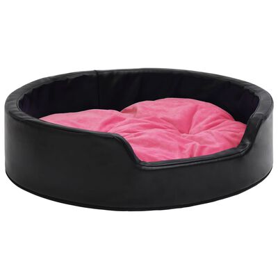vidaXL Guolis šunims, juodas/rožinis, 99x89x21cm, pliušas/dirbtinė oda