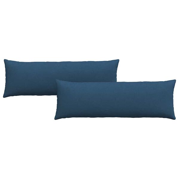 vidaXL Sofa Pagalvės 2 pcs Mėlyna 120 x 40 cm audinys