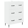 vidaXL Stalčių spintelė Balta 66 x 34,5 x 89,5 cm Apdirbta mediena