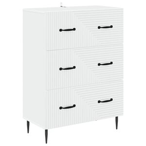 vidaXL Stalčių spintelė Balta 66 x 34,5 x 89,5 cm Apdirbta mediena