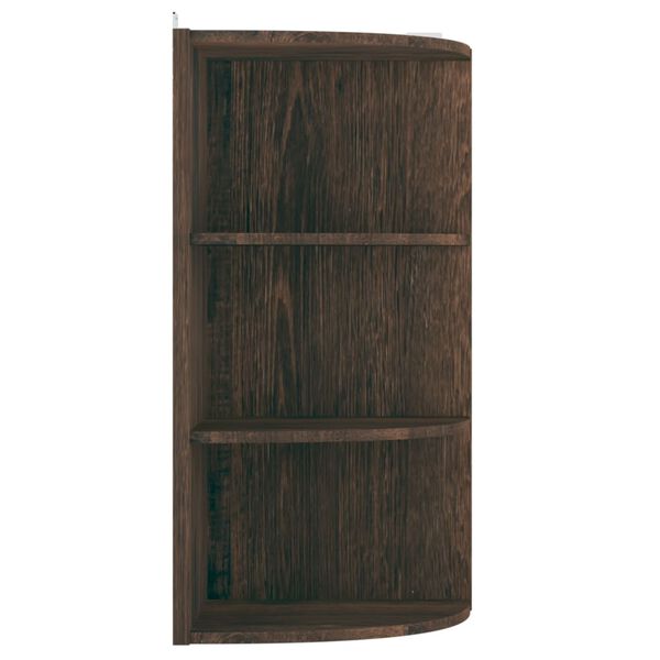 vidaXL Kampinė sieninė lentyna, dūminė ąžuolo, 30x31,5x60cm, MDP