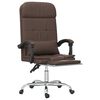 vidaXL Atlo&scaron;iama masažinė biuro kėdė, rudos spalvos, dirbtinė oda