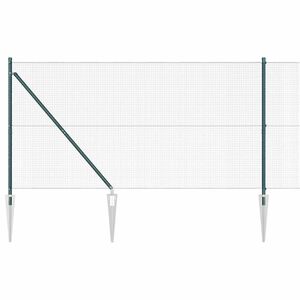 vidaXL Suvirintas vielinis tvoras su smailiais galais 10 x 1,2 m Žalia