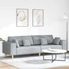 vidaXL Sofa su pagalve Šviesiai pilka 250 x 77 x 76 cm audinys