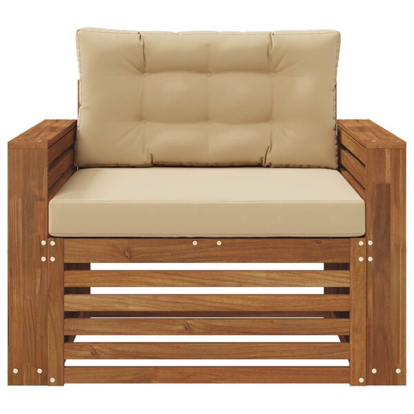 vidaXL Lauko sofos komplektas Tvirta akacijos mediena ir poliesteris