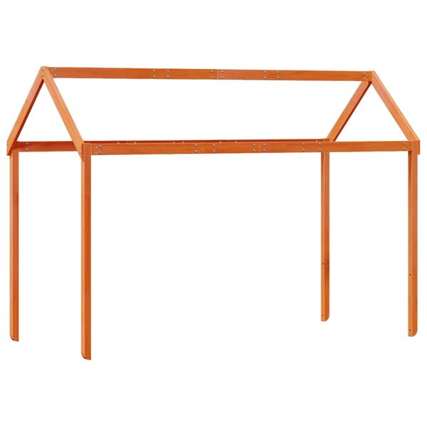 vidaXL Vaikiškos lovos stogas, vaško rudas, 217x95,5x159cm, pušis