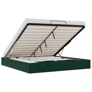 vidaXL Osmanų lovos rėmas be čiužinio Tamsiai žalias 180x200 cm Velvet