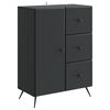 vidaXL Kabalas Juoda 66 x 34,5 x 90 cm Apdirbta mediena