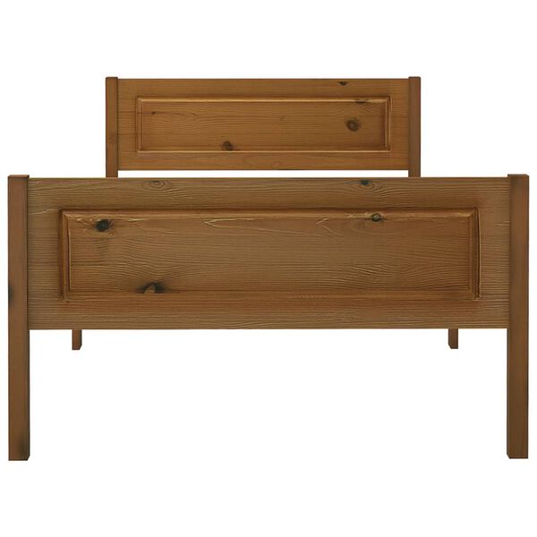 vidaXL Lovos rėmas, medaus rudos spalvos, 100x200cm, pušies masyvas