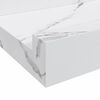 vidaXL Sieninė lentyna su lentyna 2 pcs Balti marmuro 40 x 9 x 3 cm