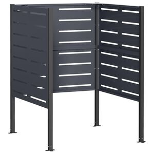 vidaXL Atliekų konteinerio ekranas 85 x 85 x 113 cm Plienas Antracito