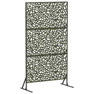 vidaXL Privatumo žaliuzės 100 x 50 x 180 cm Plienas Alyvuogių žalia