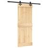 vidaXL Slankios durys Natūrali ir juoda 80 x 210 cm