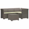 vidaXL 4 Vietų Sodo Sofa su Pagalvėlėmis Ratanų Imitacija PP