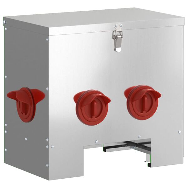 vidaXL Vi&scaron;tų lesykla Sidabro 40,5 x 25 x 38 cm Cinkuota plienas