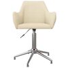 vidaXL Pasukamos valgomojo kėdės, 4vnt., kreminės spalvos, audinys
