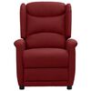 vidaXL Elektrinis masažinis krėslas, raudonojo vyno spalvos, audinys