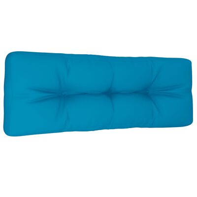 vidaXL Paletės pagalvėlė, mėlynos spalvos, 120x40x12cm, audinys