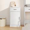 vidaXL Kabalas su stalčių Balta 40 x 40.5 x 75 cm Apdirbta mediena