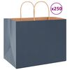vidaXL Popieriniai mai&scaron;eliai 250vnt. su rankenomis, mėlynas 32x22x24cm