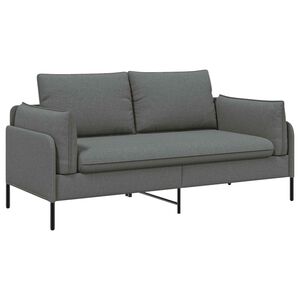 vidaXL Dvita&scaron;kė sofa Tamsiai pilka 188 x 81 x 89 cm Audinys