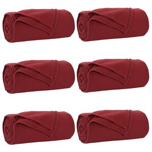 vidaXL Mesti antklodės 6 vnt. Bordo raudona 270 x 240 cm 5.08 kg