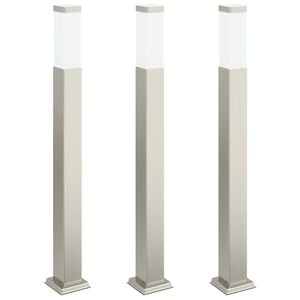vidaXL &Scaron;viestuvai stulpeliams, 3 vnt., 80 cm, nerūdijantis plienas, IP44